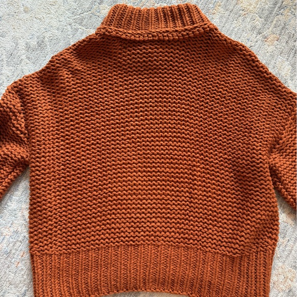 FREE PEOPLE My Only Sunshine Sweater Mock Neck Chunky Knit Sweater Tuscan Earth - Picture 3 of 7